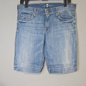 7 For All Mankind Blue Jean Shorts